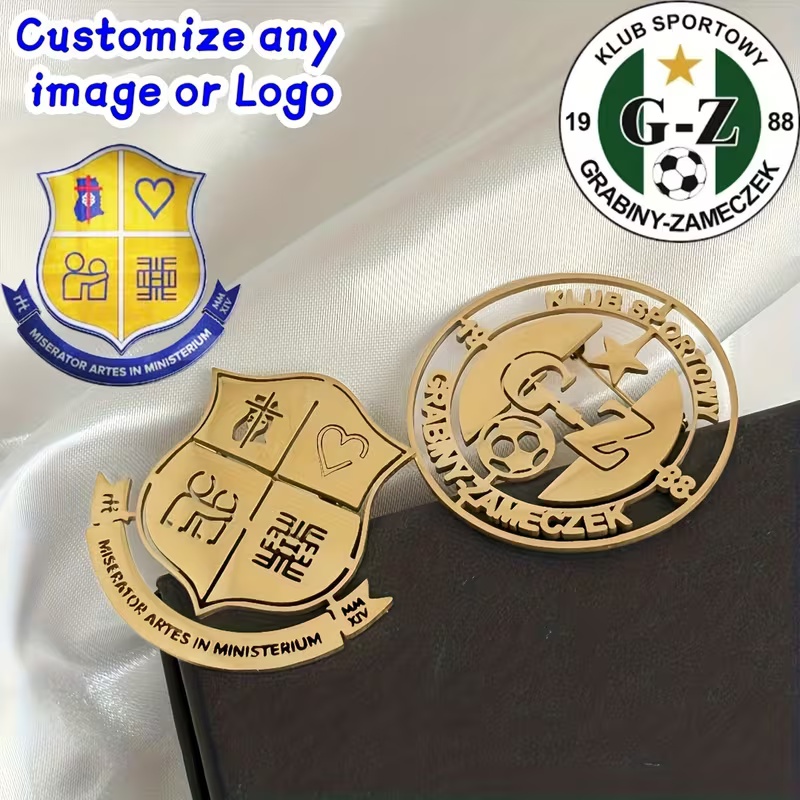 Men Accessories Gift Set - Custom Logo Brooch Simple Creativity Stainless