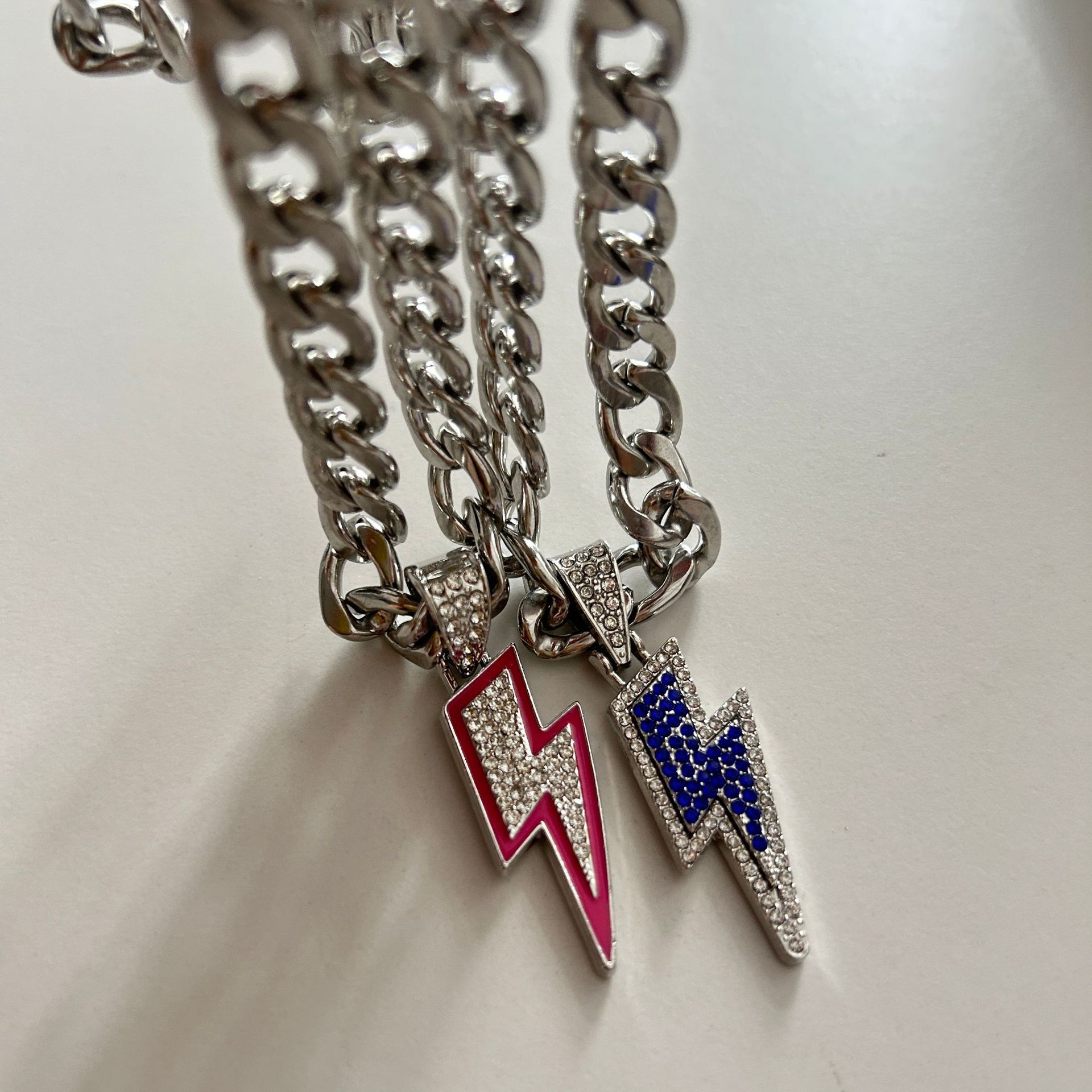 Men'S Accessories Instagram - European and American hip-hop lightning Cuban