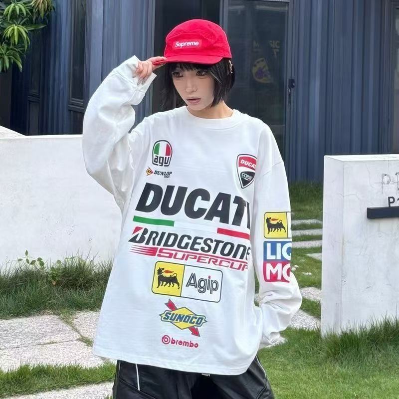 Men'S Accessories Instagram - Ducati cotton motorcycle T-shirt long-sleeved American