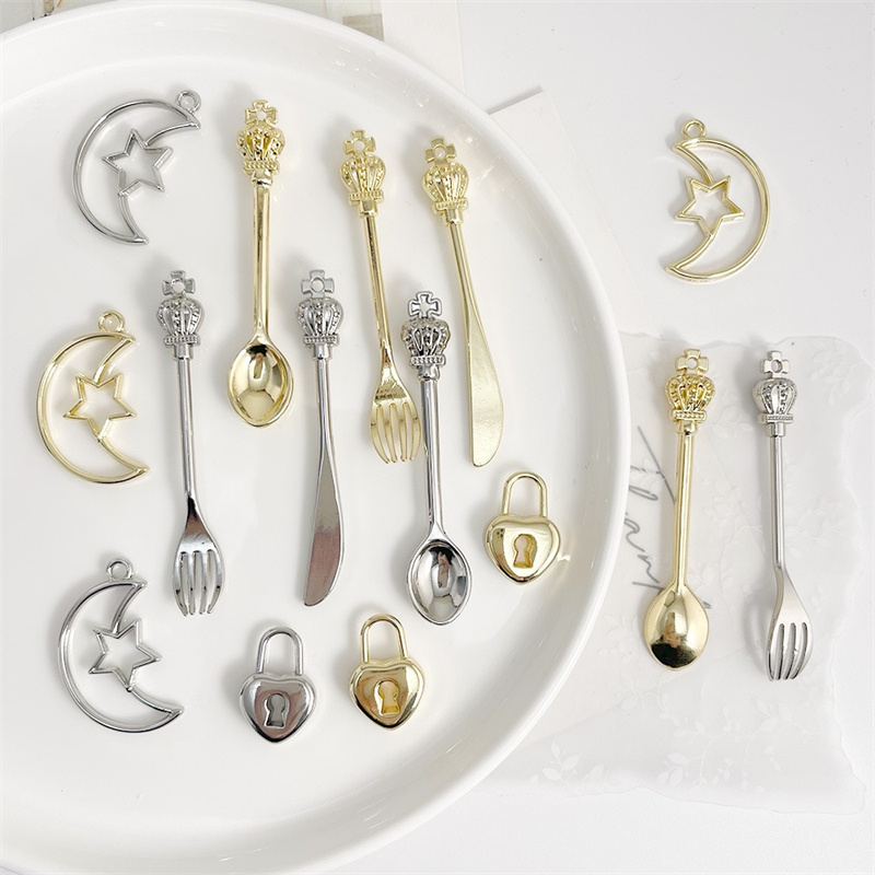 Men Accessories Locket - Newest 50pcs/lot color print geometry Fork,