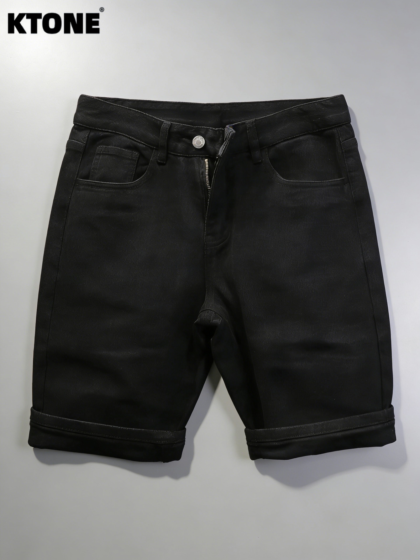Mens Accessories Style - Plain Jeans Black Slim Denim Shorts