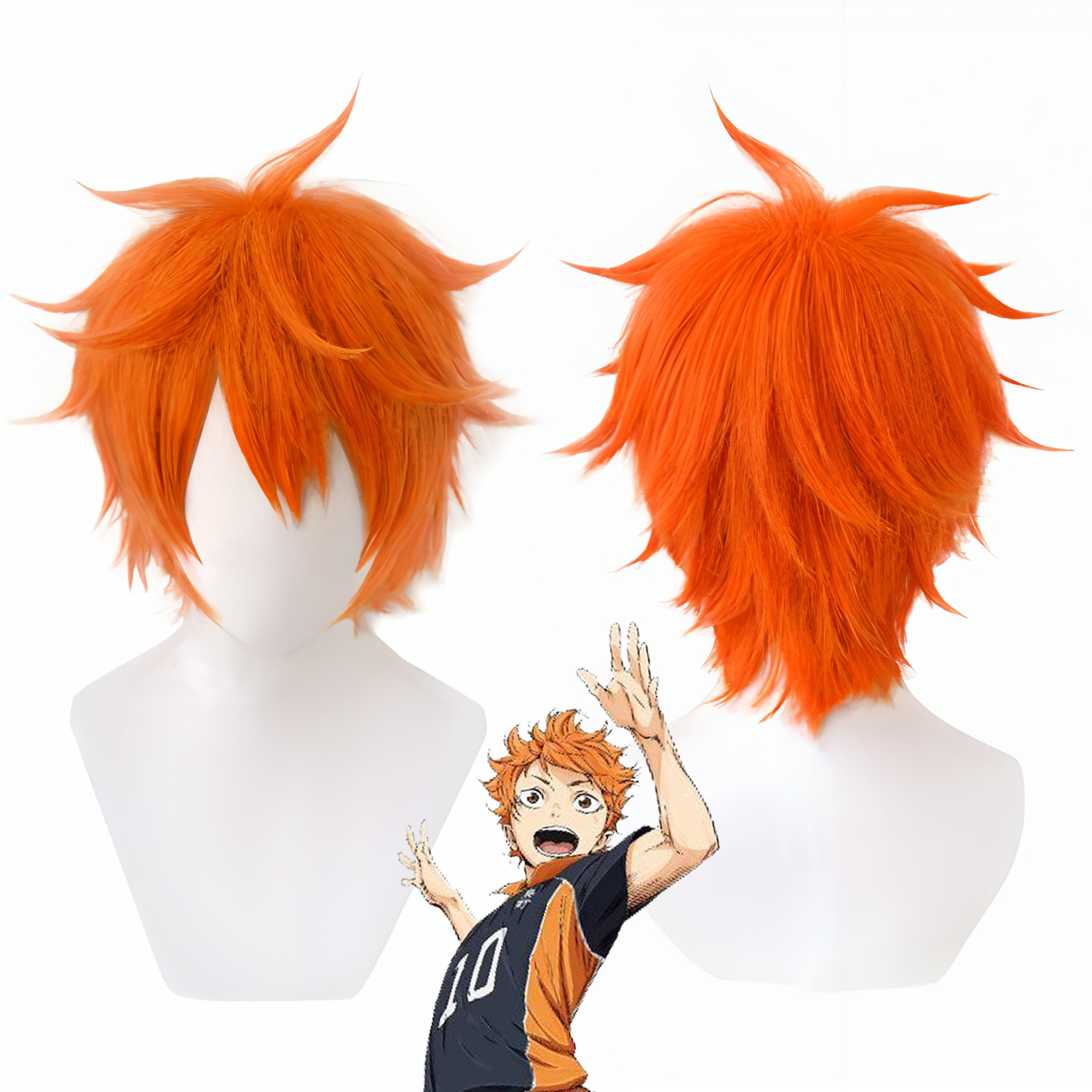 Men'S Volleyball Accessories - Volleyball Boys Hinata Shoyo Cosplay Wig
