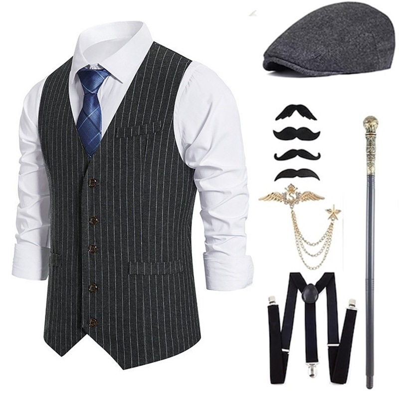 Men'S Accessories In The 1920S - Men's Gangster Costume And Accessories Set