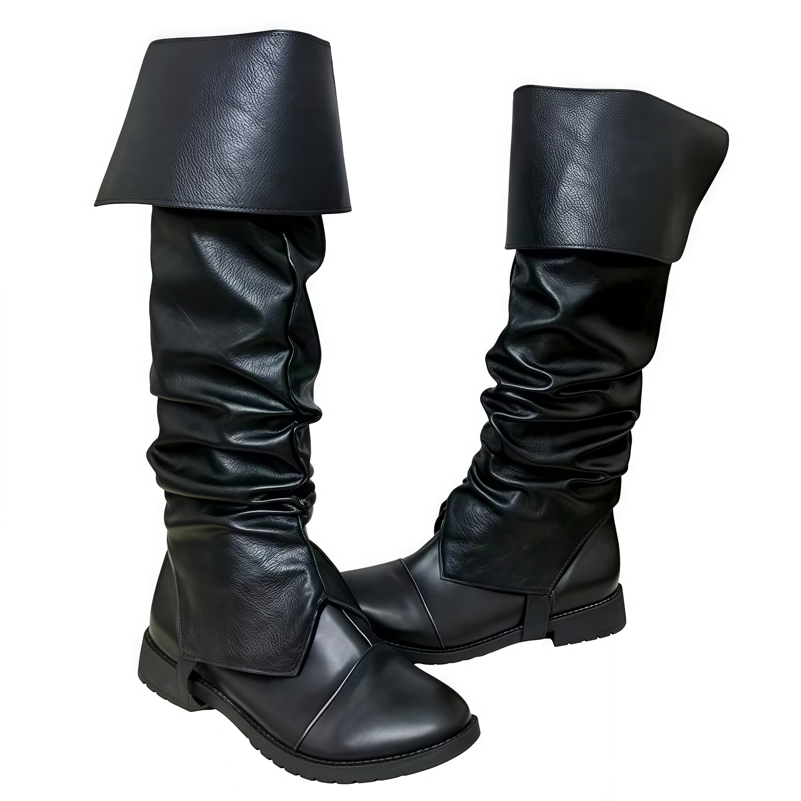 Men'S Viking Accessories - Medieval Pirate Boot Covers Adult Mens