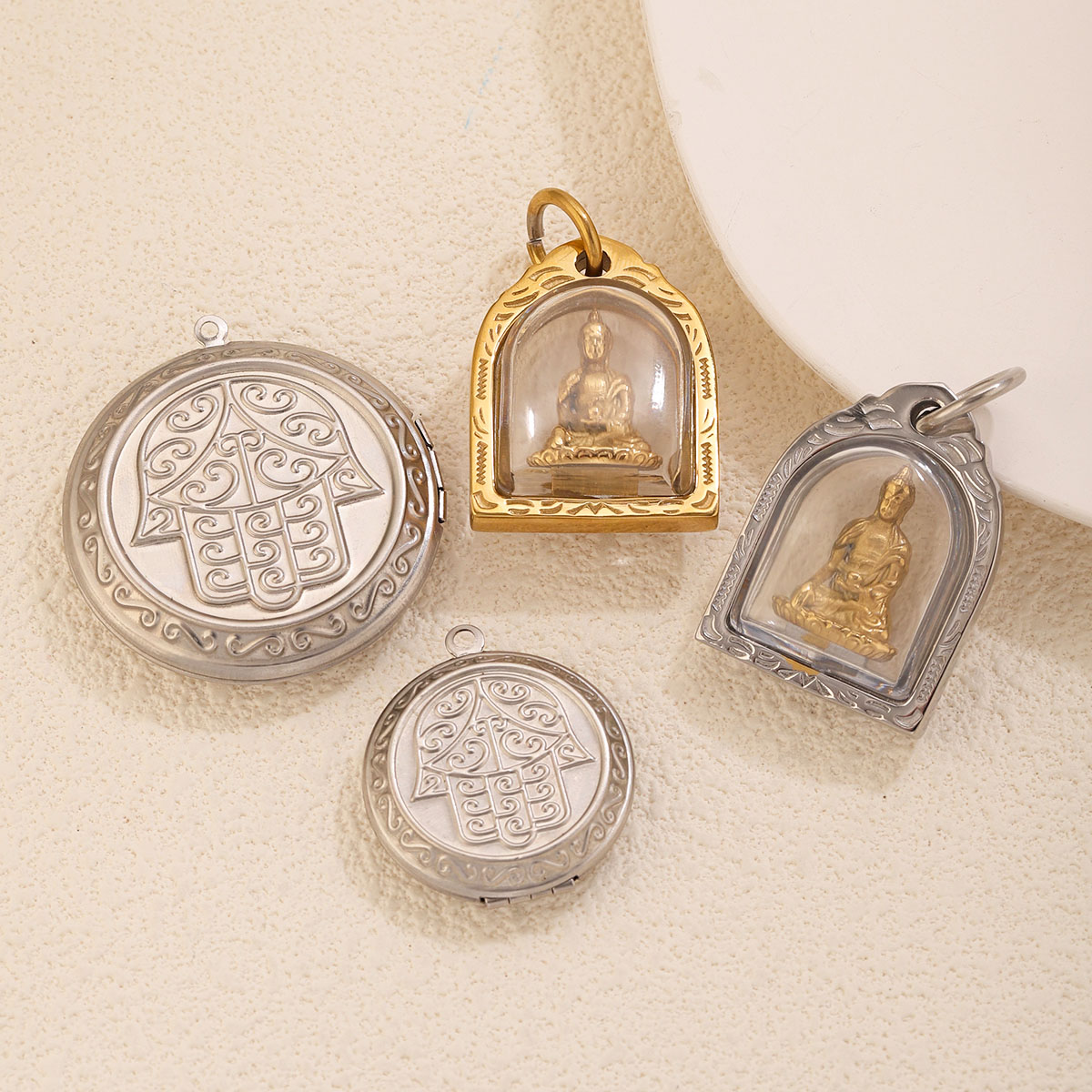 1/2pcs Photo Frame Charms 18K  - đánh giá và giá Men Accessories Locket