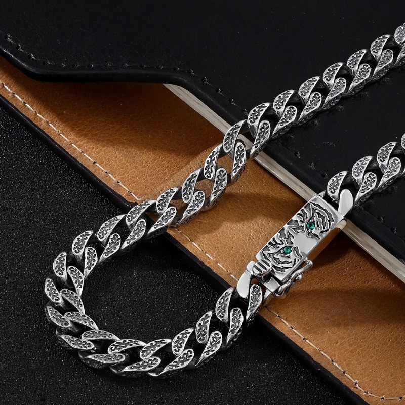 Bold Tiger Print Cuban Chain f - đánh giá và giá Men'S Accessories Instagram