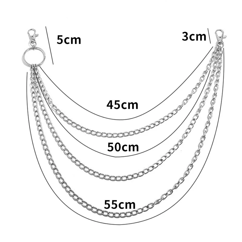 Layer Metal Belt Chain Punk Ho - đánh giá và giá Men'S Accessories Chain