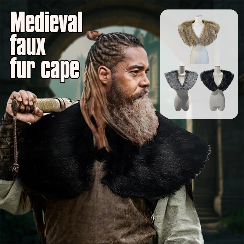 Medieval Faux Fur Collar Fur S - đánh giá và giá Men'S Viking Accessories