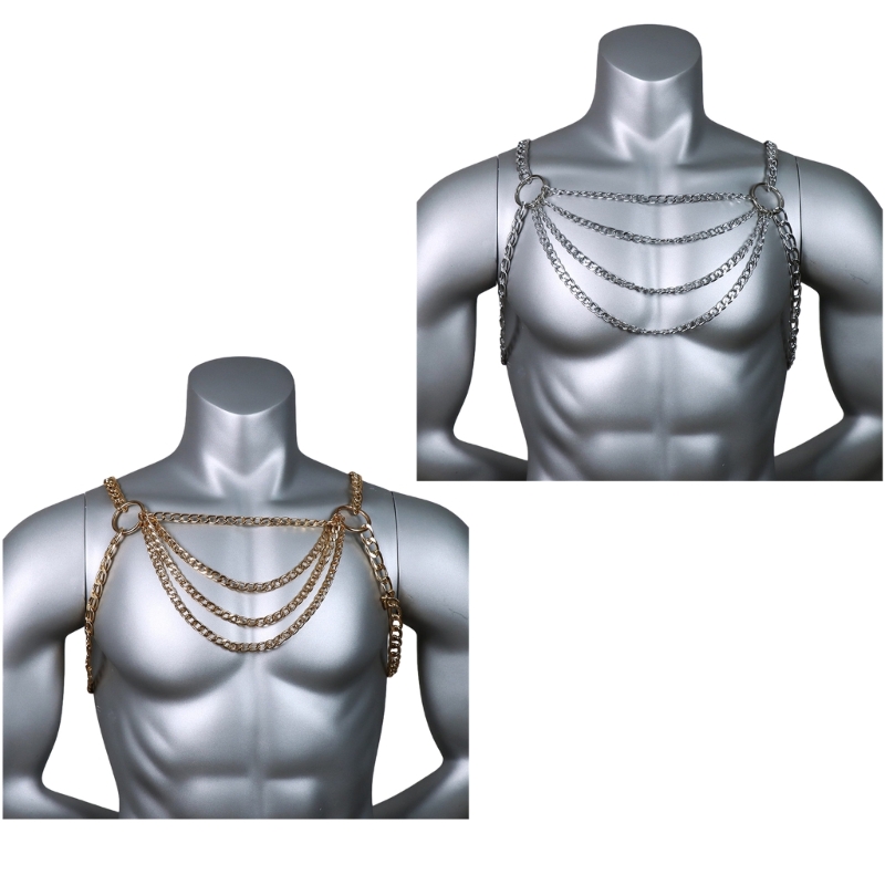 Nam Gợi Cảm Thân Kim Loại Ngực - đánh giá và giá Mens Accessories Style