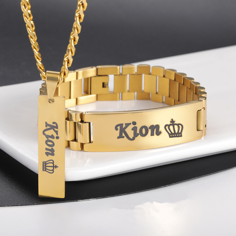 Custom Men Name Necklace Big B - đánh giá và giá Men Accessories Gift Set