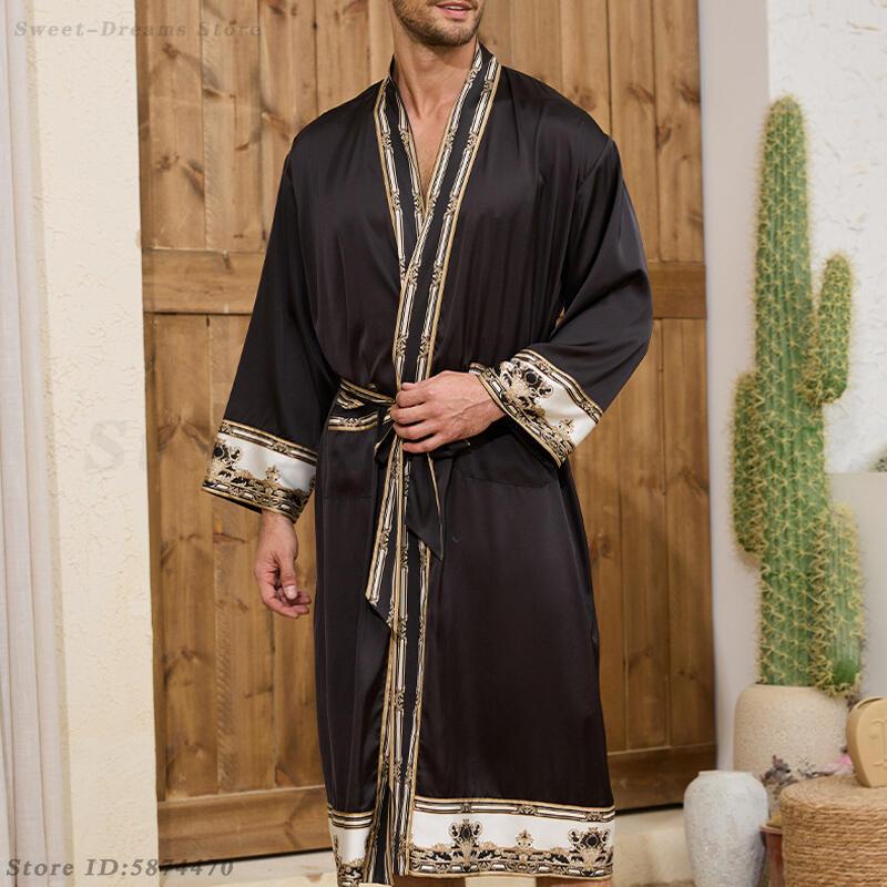 Men's Long Robe Pajamas Set Ba - đánh giá và giá Men'S Kimono Accessories